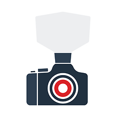 Image showing Camera With Fashion Flash Icon