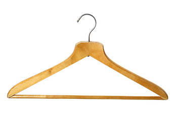 Image showing Wooden coat hanger