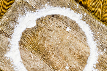 Image showing flour on the board