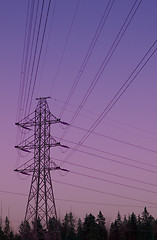 Image showing High voltage powerline