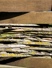 Image showing vintage wooden fence