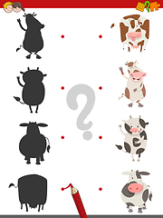 Image showing shadow activity with cow animals