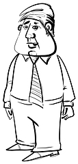 Image showing black and white businessman sketch