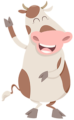 Image showing happy spotted cow character