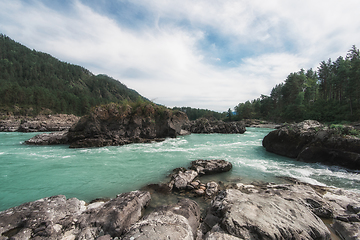 Image showing Katun river, in the Altai mountains