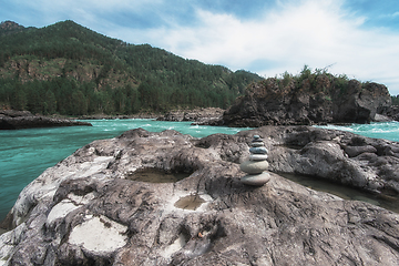 Image showing Katun river, in the Altai mountains