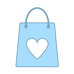 Image showing Shopping Bag With Heart Icon