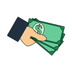 Image showing Hand Holding Money Icon