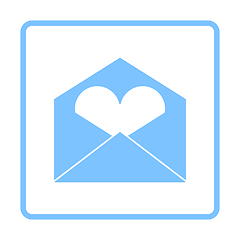 Image showing Valentine Envelop With Heart Icon