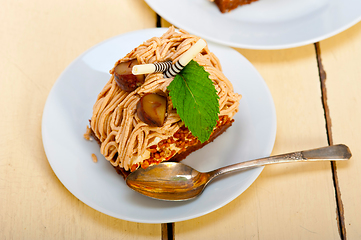 Image showing chestnut cream cake dessert