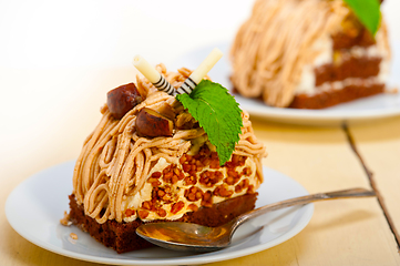 Image showing chestnut cream cake dessert