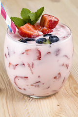 Image showing berry milk drink