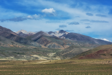 Image showing Different colored mountains