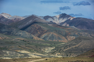 Image showing Different colored mountains