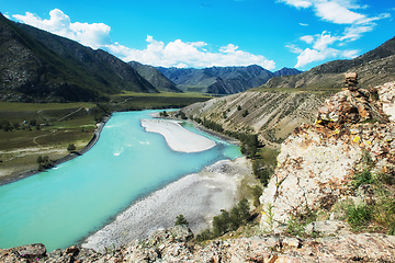 Image showing Katun river, in the Altai mountains