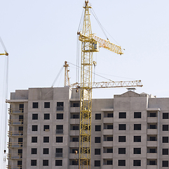 Image showing construction cranes