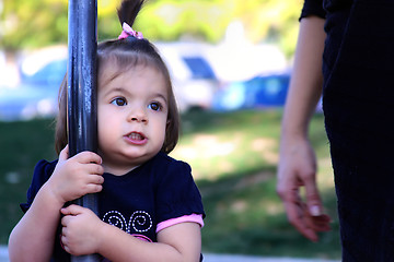 Image showing Little girl Playing at the Park