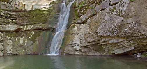 Image showing Waterfall and rocks