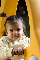 Image showing Little Girl on the Swing