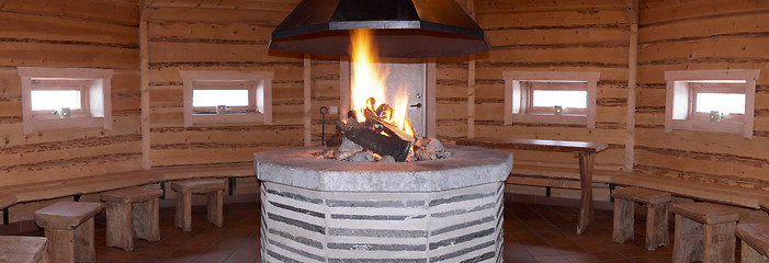 Image showing Wooden sauna Timmerbastu in Vålådalen north Sweden