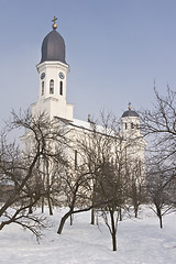 Image showing view of traditional orthodox christian church mid winter