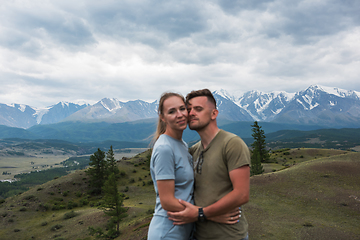 Image showing Romantic couple in the mountain