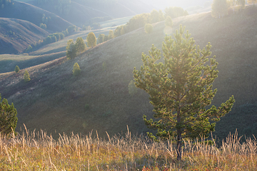 Image showing Beauty sunrise in the mountains