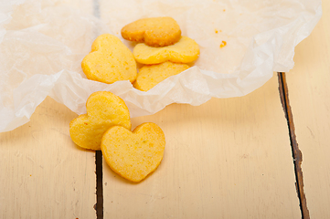 Image showing heart shaped shortbread valentine cookies