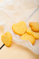 Image showing heart shaped shortbread valentine cookies