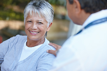 Image showing Elderly, smile and portrait of couple bonding, having fun and enjoying quality time together. Face, love and man and woman in retirement, senior and relax, support and conversation with happiness.