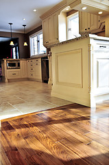 Image showing Hardwood  and tile floor