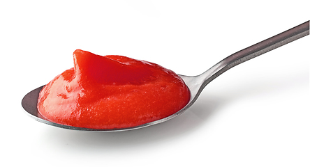 Image showing tomato puree in spoon