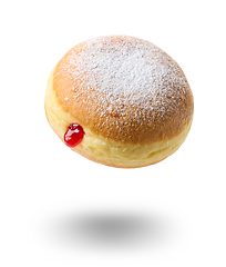 Image showing freshly baked jelly donut