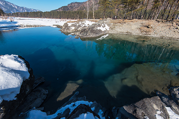 Image showing Crystal pure water of blue lake