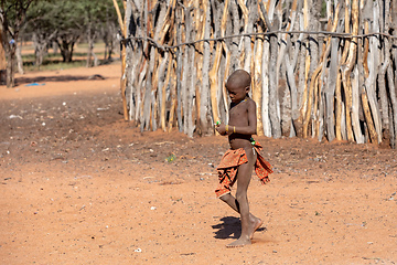 Image showing Himba boy in the village