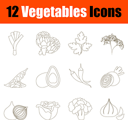 Image showing Vegetables Icon Set