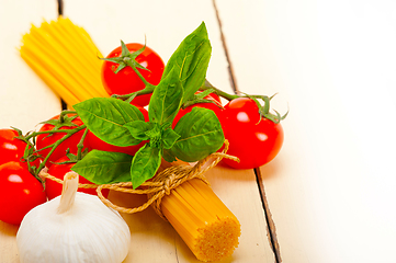 Image showing Italian basic pasta ingredients