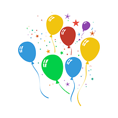 Image showing Party Balloons And Stars Icon