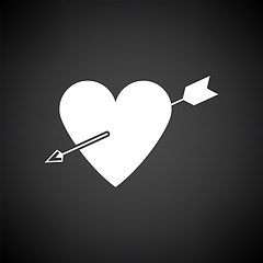 Image showing Pierced Heart By Arrow Icon