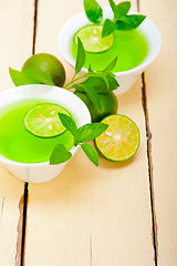 Image showing mint infusion tea tisane with lime