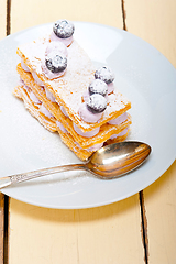 Image showing napoleon blueberry cake dessert