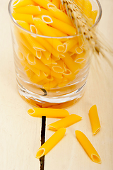 Image showing Italian pasta penne with wheat