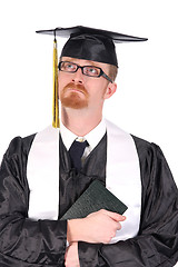 Image showing graduation a young man cry