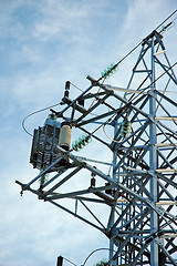 Image showing detail of electric power lines