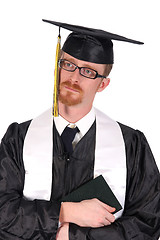 Image showing graduation a young man cry