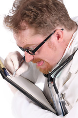 Image showing doctor holding a folder of information