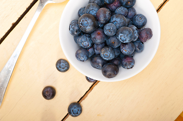 Image showing fresh blueberry bowl