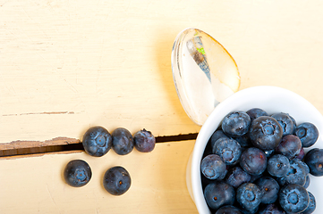 Image showing fresh blueberry bowl