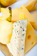 Image showing fresh pears and cheese