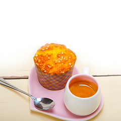 Image showing coffee and muffin